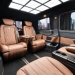 benz v class spacious interior with leather seats