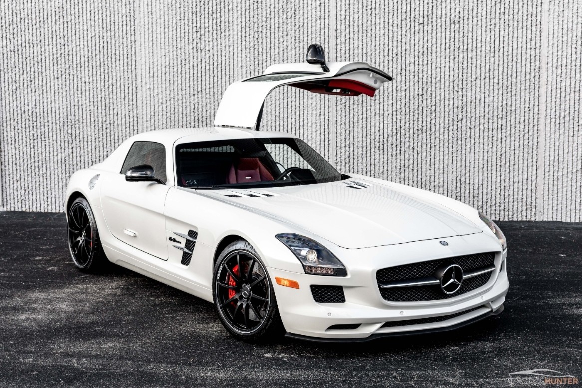 Mercedes-Benz SLS AMG engine bay showcasing the powerful 6.2-liter V8, a key contributor to the car's value and maintenance considerations.