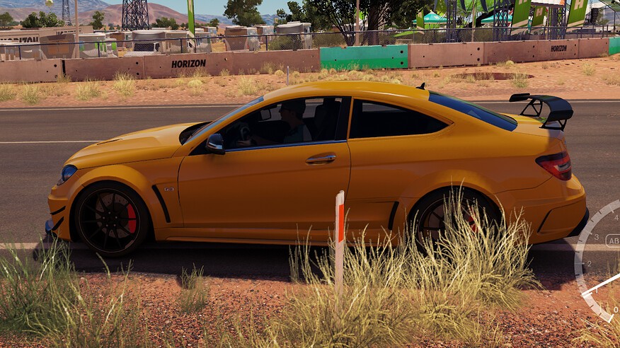 Mercedes Benz C63 AMG Black Series In-Game Model with Missing Chrome Trim