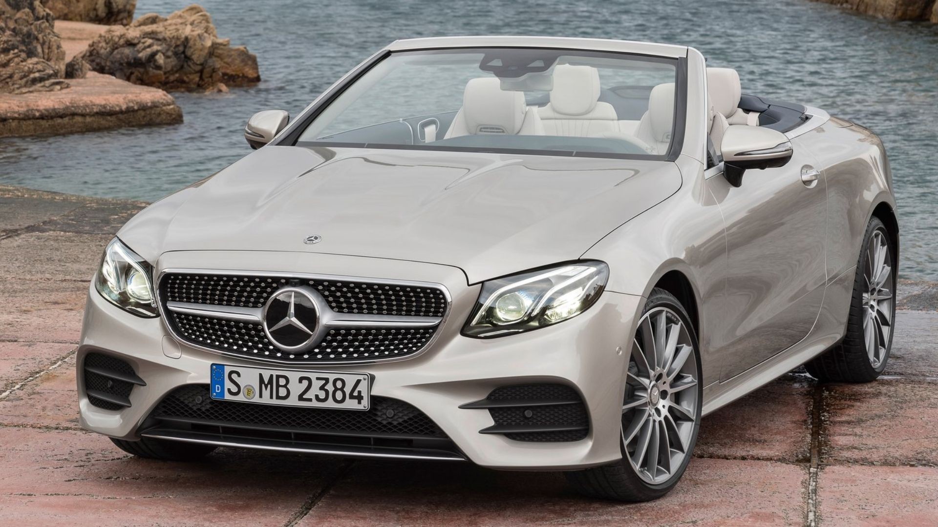 Silver 2019 Mercedes-Benz E-Class front angle