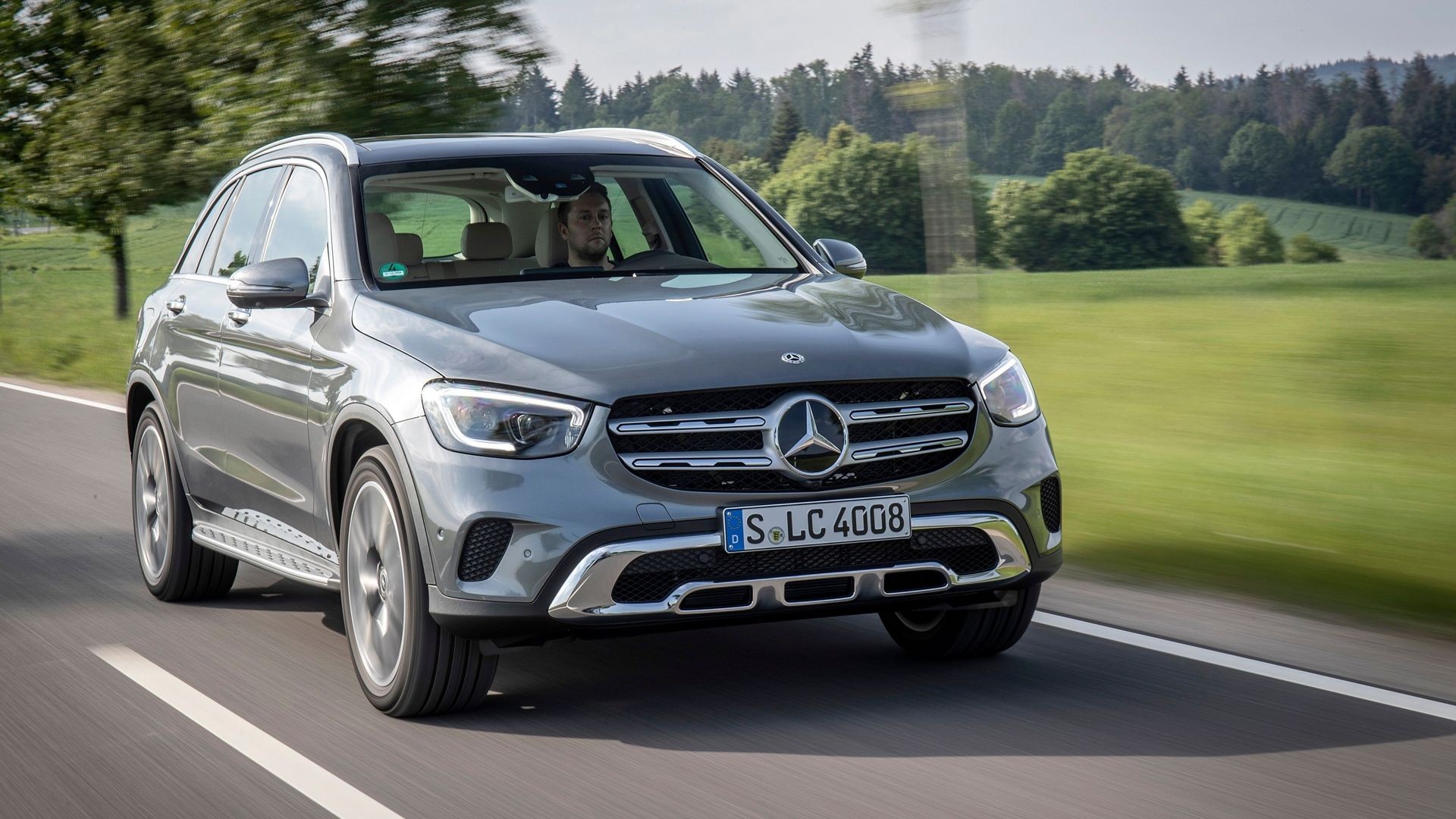 Grey 2021 Mercedes-Benz GLC 300 parked