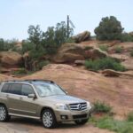 Mercedes Benz GLK 350 side view on a paved surface